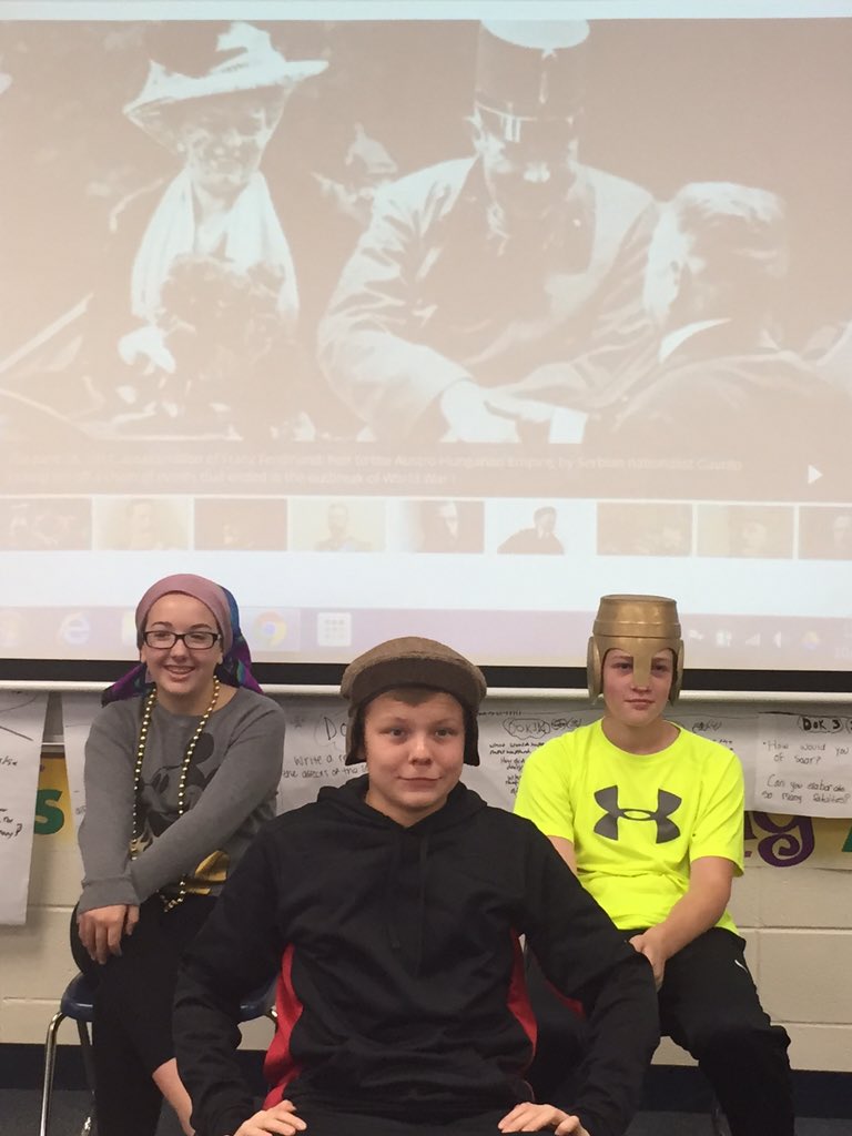 kpow100's tweet photo. Cause of WWI in action #readerstheater #WWI #learningisfun @HBMBears https://t.co/GEtw6ApLBH