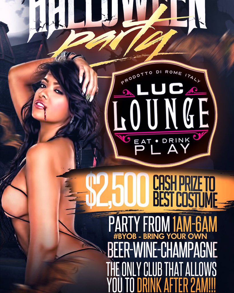 luclounge's tweet photo. #LucLounge Halloween party going down heavy this weekend https://t.co/8RI81ao6wG