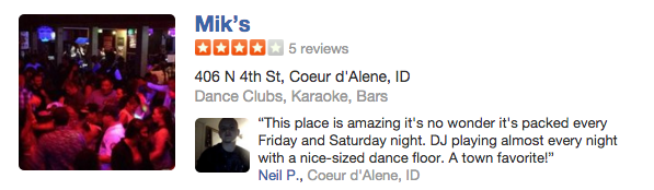 YelpSpokane's tweet image. .@MiksBarCDA #CDA #DancingScene