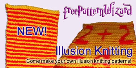 PatternWizard's tweet image. New!  Come make your own Illusion Knitting patterns at the bit.ly/1LZXgbt freePatternWizard!  Thanks Kim!