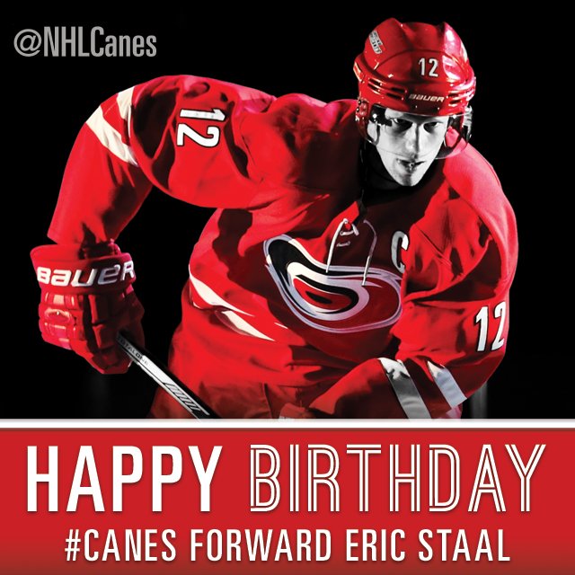  Remessage to help the wish Eric Staal a happy birthday! 

