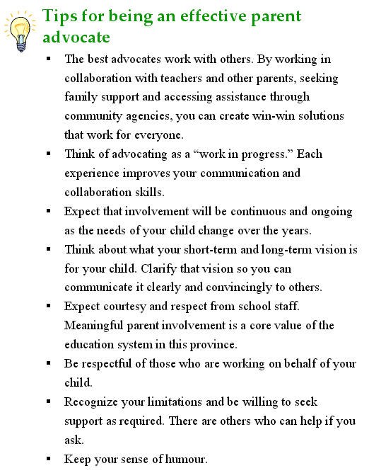ONTSpecialNeeds's tweet photo. Here are some GREAT tips for being an effective parent #ADVOCATE https://t.co/fDEG4r62Kj