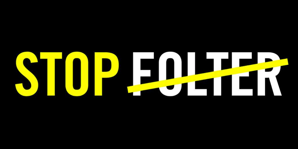 Folter stoppen, heißt Menschen schützen. Stell dich zwischen Folterer und #Folter-Opfer: stopfolter.de