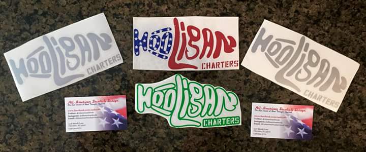 AAmericanDecals's tweet photo. #decals for Hooligan Charters! Check them out if you're looking to fish Florida! https://t.co/Lws1O0yNCO