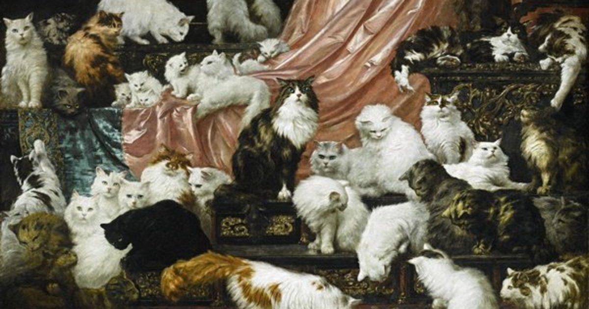 HuffPostArts's tweet photo. Sotheby's is selling what's probably the world's largest cat painting (via @artnet) https://t.co/9pD0GZrevv https://t.co/OXr43K82lE