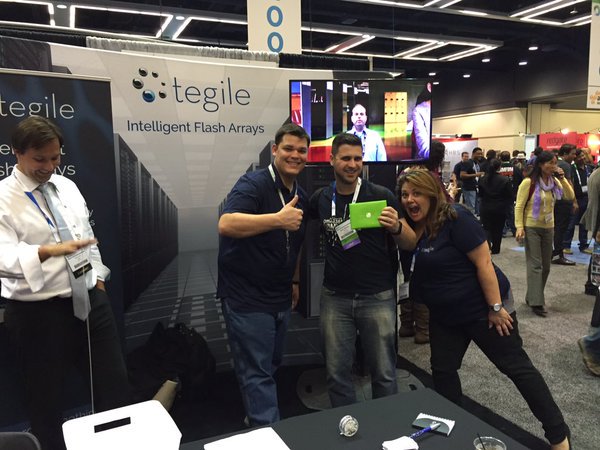 Tegile's tweet image. Thanks @murilocmiranda!  Thanks for letting @Tegile take a selfie with you : )  #SQLMVP #summit15