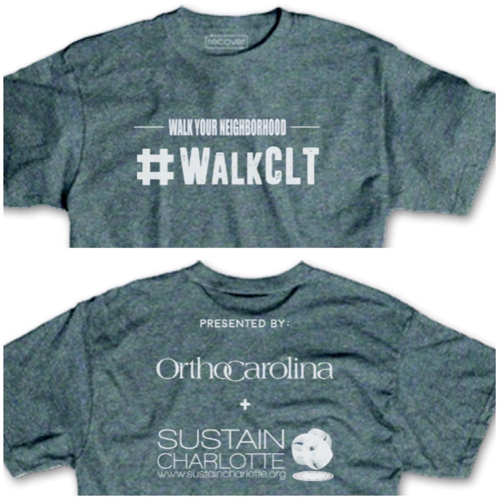 Sustain_CLT's tweet photo. The first 150 walkers on 11/7 get a free t-shirt  courtesy of @OrthoCarolina You know you want one #WalkCLT https://t.co/tj6tKpDvVU