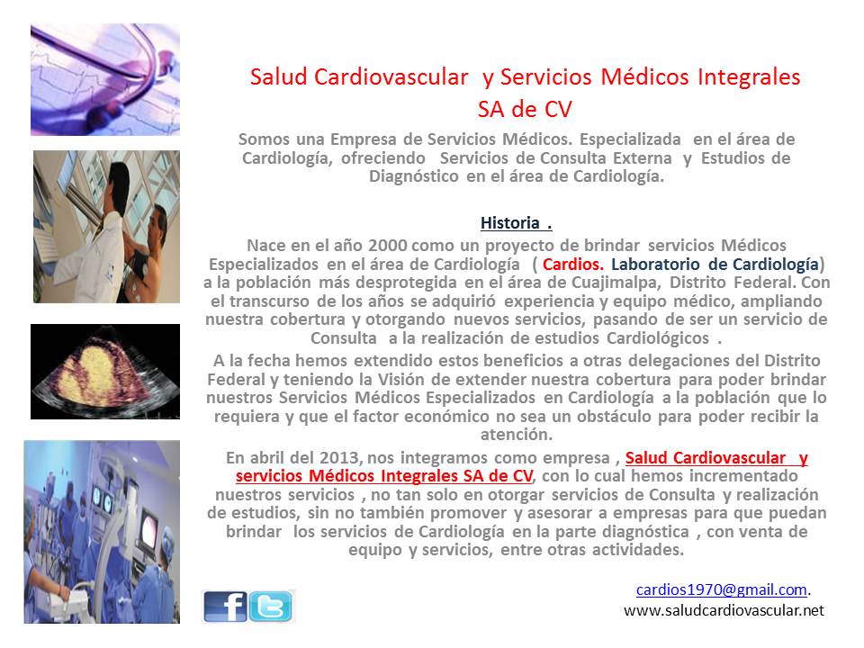 Salud Cardiovascular y Servicios Médicos Integrales SA CV .