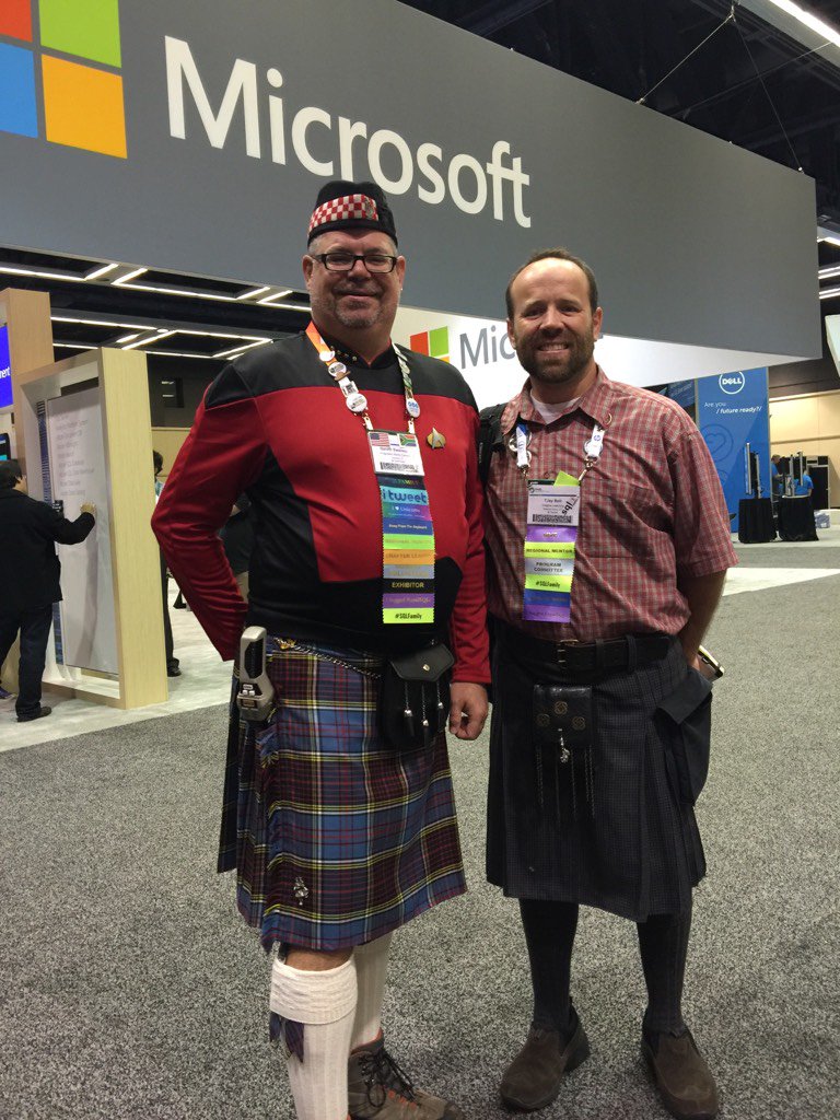 GarethSwan's tweet image. My buddy @tjaybelt !! #SQLKilt