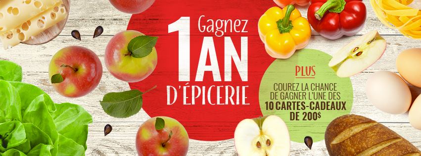 PommesQualiteQC's tweet photo. Le #concours Gagnez 1 an d'épicerie est lancé. Vous pouvez participer à tous les jours au https://t.co/lrVhl9lU9f. https://t.co/Uq9aaMkgzu
