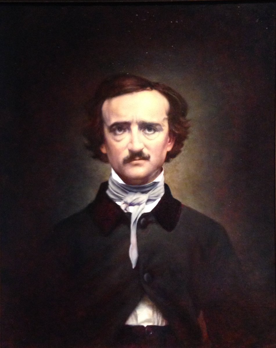 OgdenMuseum's tweet photo. Halloween is almost here! "Edgar Allan Poe" Michael J. Deas 2007-12 Oil on panel #objectsofinterest #happyhalloween https://t.co/utlad6eWqO