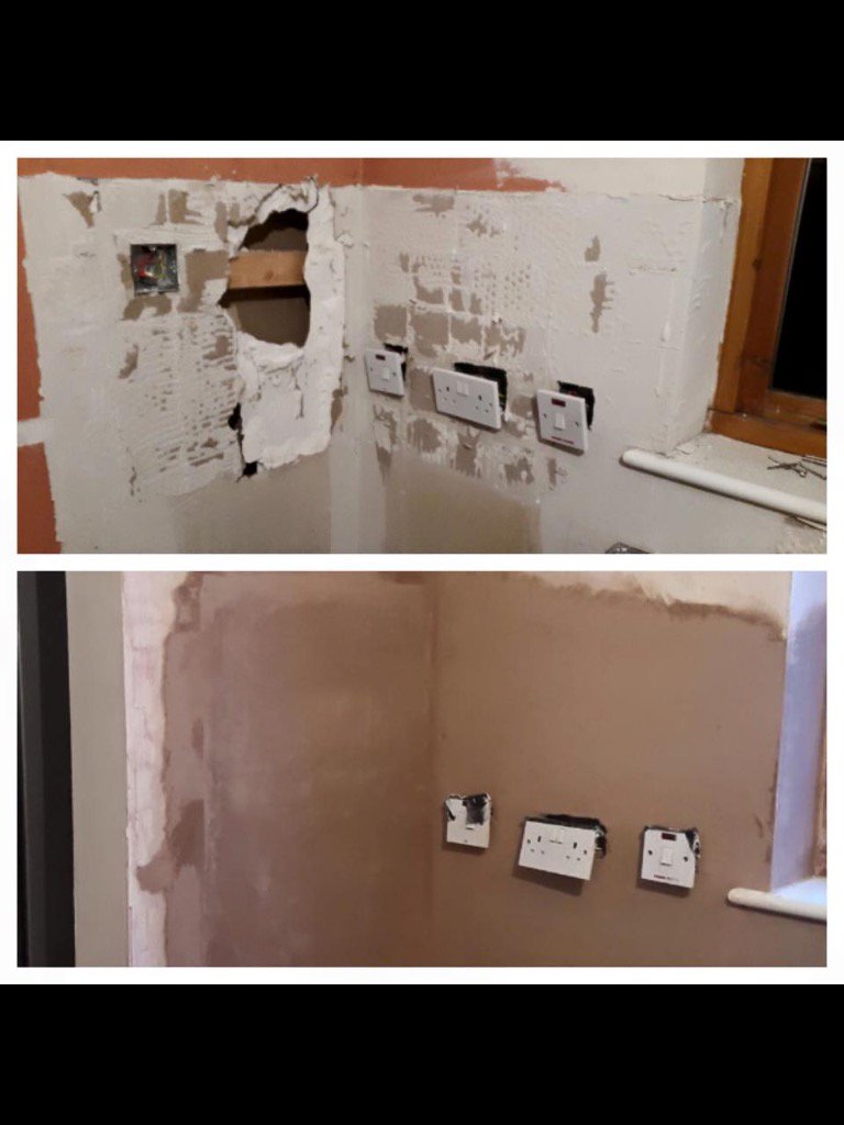 cwplastering1's tweet photo. Before and after #cwplastering #plasterers #plastering #edinburghplasterers #skimcoat #plasterer https://t.co/An9FXnpKtH