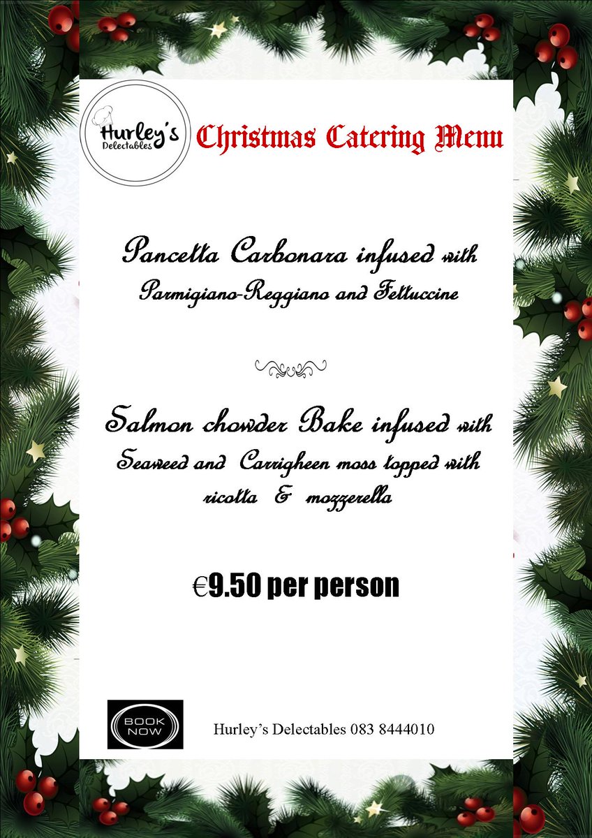 Hurleysfusion's tweet photo. Our Delectable Christmas Catering Menu for groups of 25+:-) #xmasparty #christmascatering   #nomessnofusschristmas https://t.co/WZdd4P5r3P