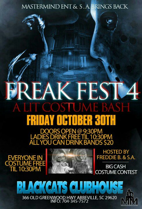LittyByNature1's tweet photo. @_laquann need to see you at #FreakFest Halloween Party tomorrow at Black Cat!! https://t.co/33umxANiz4