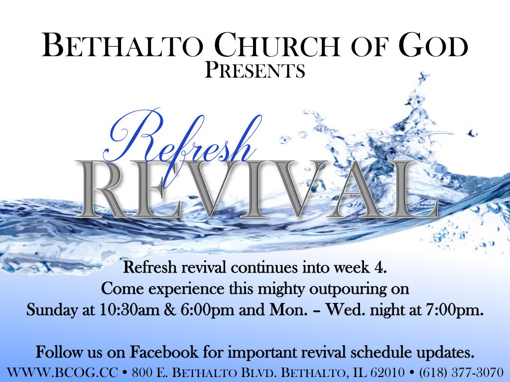 BethaltoCOG's tweet photo. Refresh Revival continues through next week.
#RefreshRevival
@BethaltoCOG https://t.co/Gp8zsBOQVd