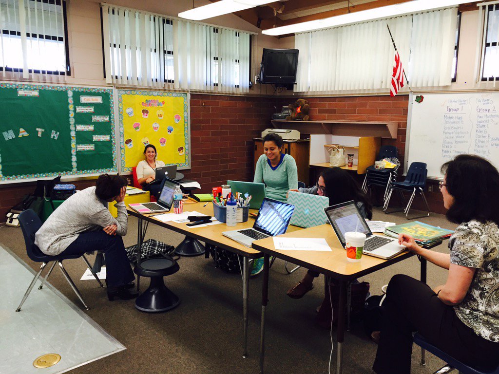 My first grade team working hard on developing Intervention Groups