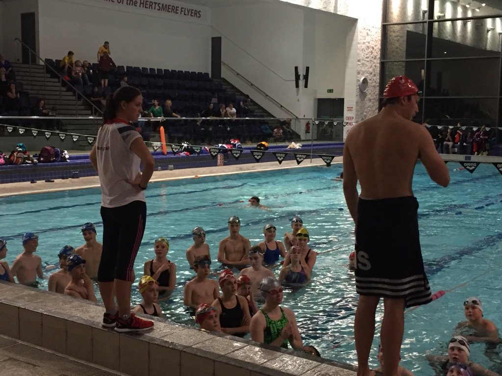 Hertsmere Flyers Olympic Masterclass underway with <a href="/JoanneJackson86/">Joanne Jackson (Turner)</a> and <a href="/MrGrantTurner/">Grant Turner</a>