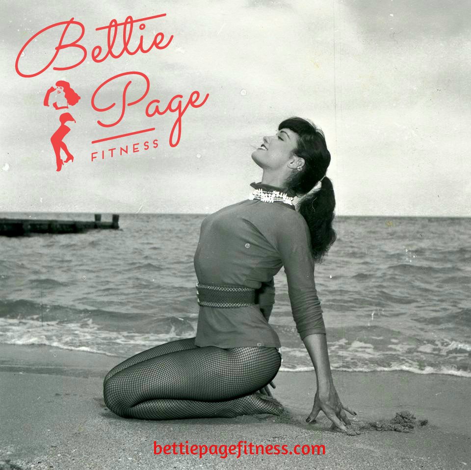 We're giving away the Bettie Page Fitness DVD to 2 pairs of friends! See FB &amp; IG to enter! Bettie in Hero Pose...