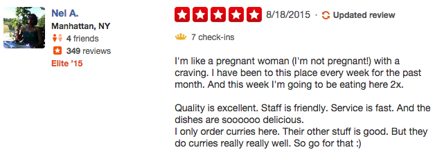 dosainyc's tweet photo. Thank you To Nel A @yelp for your amazing #review. We will continue our best work to deliver the best #food. https://t.co/6FmJphSoOz