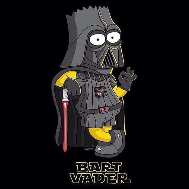Kamengski's tweet photo. Bart vader #bootlegbart #starwarsepisode7 #mattgroening #lightsaber #dipake #buat #sunatlaser #cepetkering #tehnoloโฆ https://t.co/dHUbLLexnE