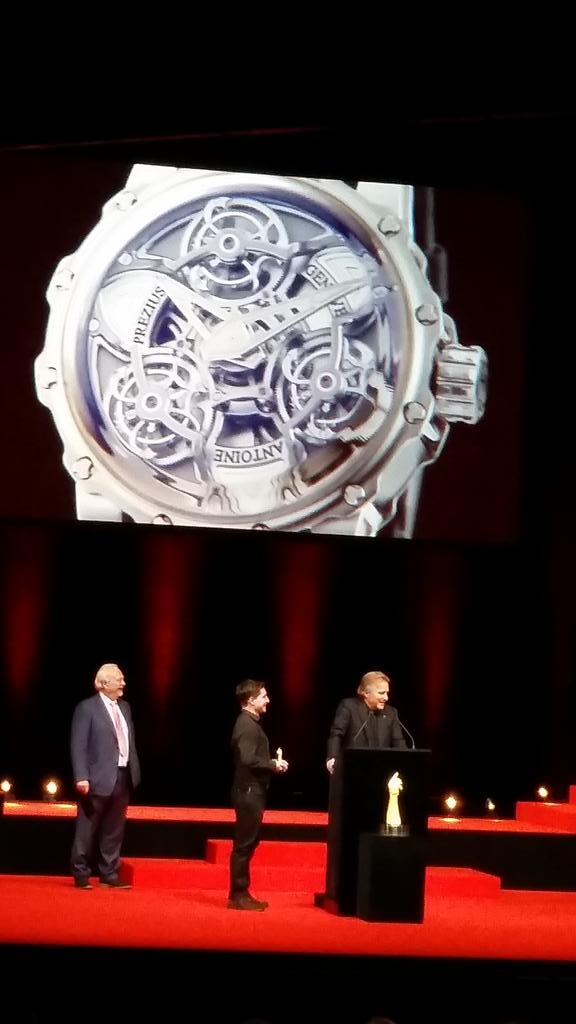 Nicolas_Rosse's tweet photo. #gphg 2015 prix de l'innovation pour #preziuso 2e prix de la soirée pour la marque genevoise https://t.co/GXOo9E2tea