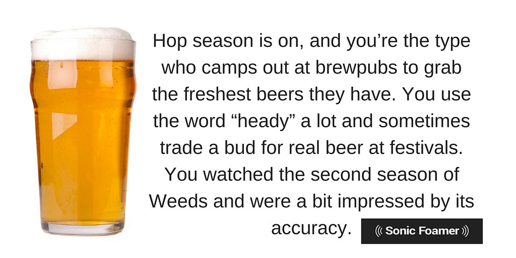 SonicFoamer's tweet photo. What's your #beerpersonality? #hops https://t.co/wffeIf2PJC https://t.co/vQmCOfHuOO