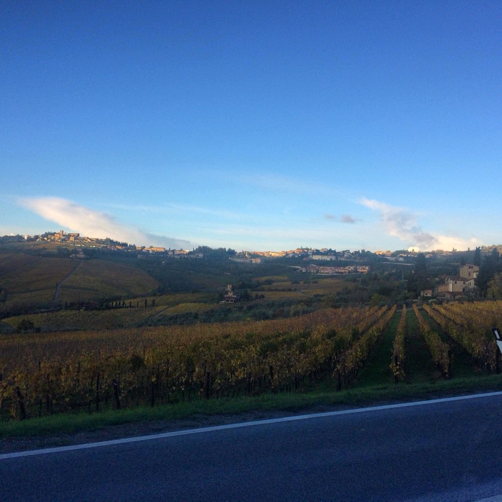 Rekat tempoet i Chiantidistriktet på nästa års giro. Avslutade med bakhjulspunka. På bilen 😒 som ja rekade banan med