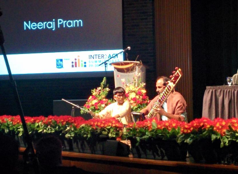 LaylaAMoore's tweet photo. Great performance by Neeraj Pram @interactsummit #Diverse #HamOnt #India #InterActSummit They are SO GOOD! #FamBand https://t.co/7floCK4yq8