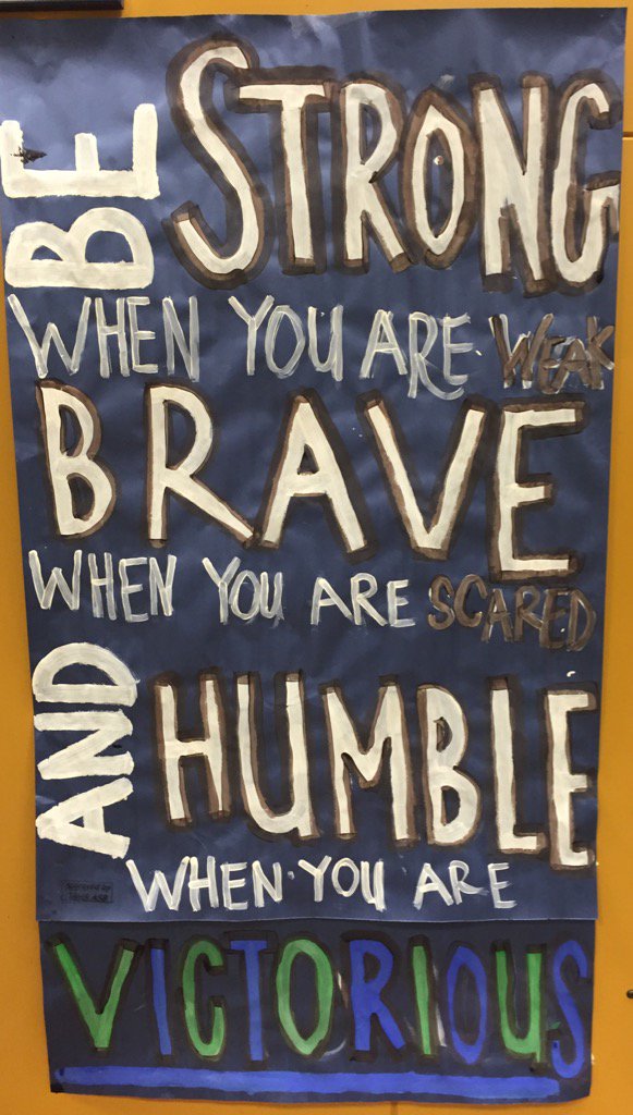 RutterPE's tweet photo. Titans. Be this. Live this. We are strong together 💙💚🙌🏽#TBB @TBHS_ASB @TBHS_IGNITE https://t.co/2FVOjy0aRd