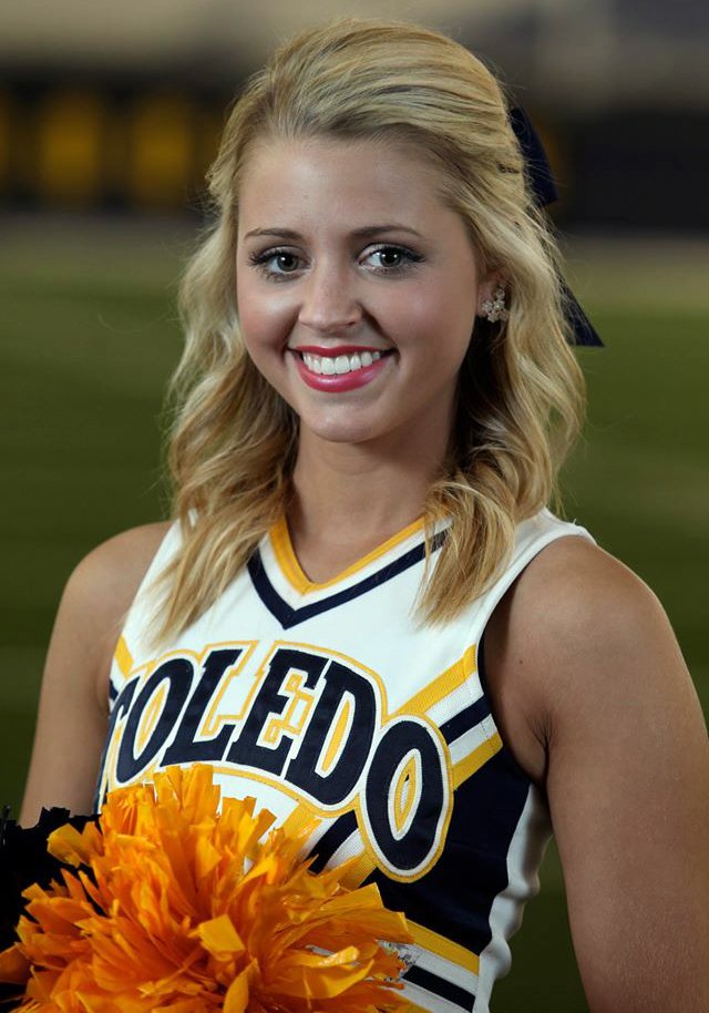 CheerHotties's tweet photo. Throwback to the Toledo days with this rocket, @Kayla_Marie_1. 🚀❤️ #TBT #CheerHotties https://t.co/GPJ5fljNvD