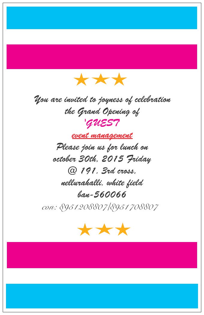 GuestEvent's tweet image. EVERY EVENT SHOULD BE PERFECT
Grand Opening of Guest Event Management Company