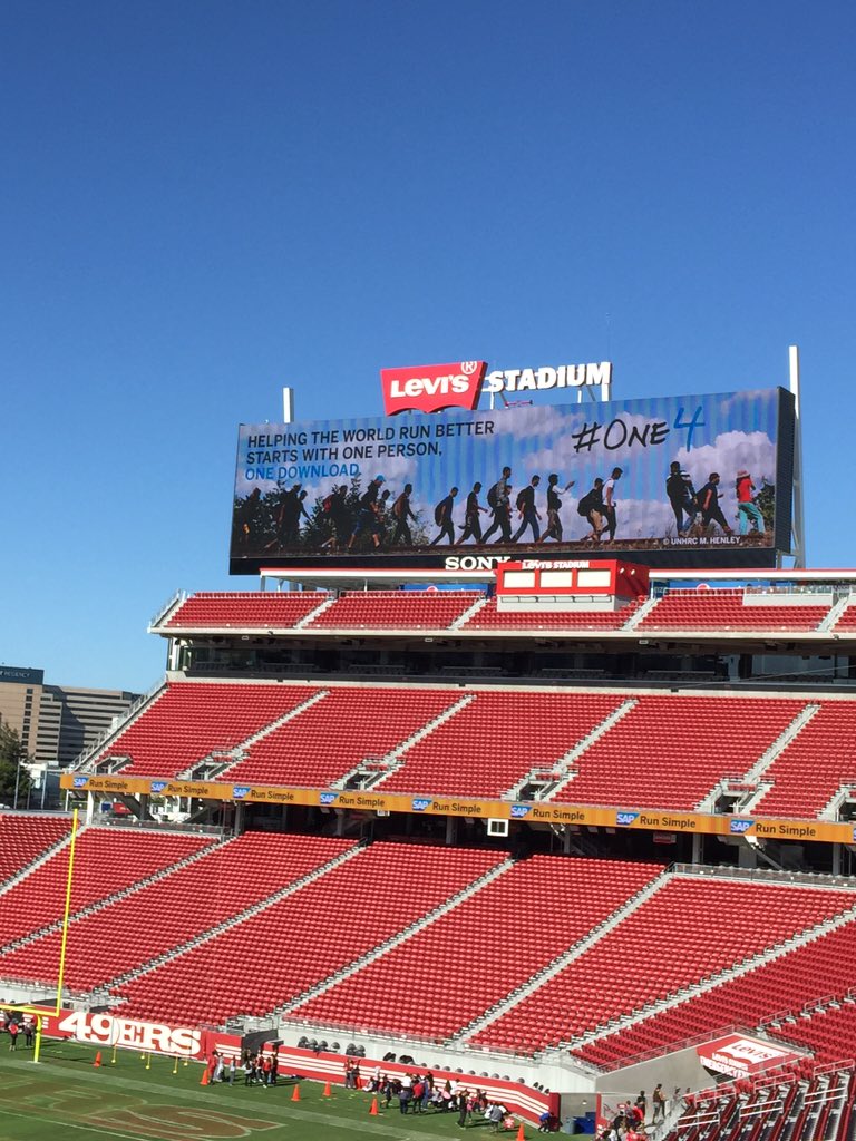 tchrisburton's tweet image. The @one4project proudly displayed in @49ers @LEVIS stadium. #one4