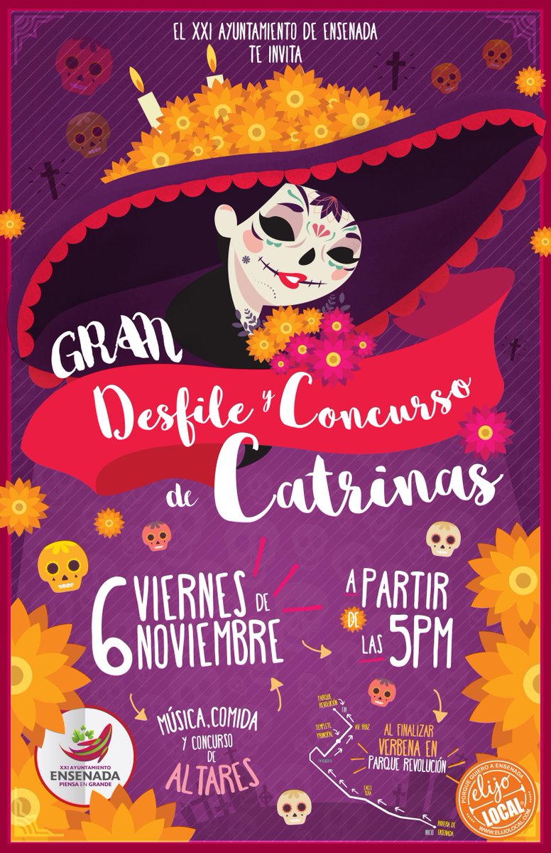 ElijoLocal's tweet photo. Desfile y concurso de #Catrinas 2015, evento familiar no te quedes fuera! #PorquequieroaEnsenada #YoElijoLocal https://t.co/UD1jH7EyOq