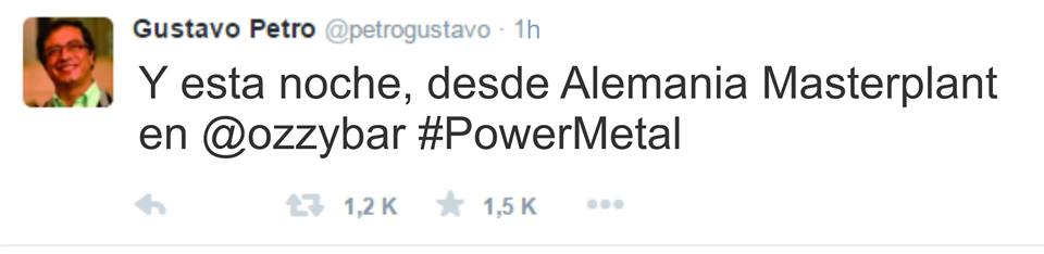 vasalloleonardo's tweet photo. Ojala tampoco cancelen por culpa de @petrogustavo jajajaja #BogotaHumana #masterplant @ozzybarrock @lasaldecolombia https://t.co/6berm9RzWU