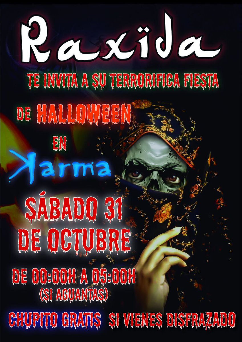 Intercomparsas's tweet photo. Este finde podéis vivir #Halloween en @Comparsa_Tayma, Guerreras de Tadmir, @CorsariosP y Raxida. ¡Vamos!
#Paterna https://t.co/mw4Ldt54HH