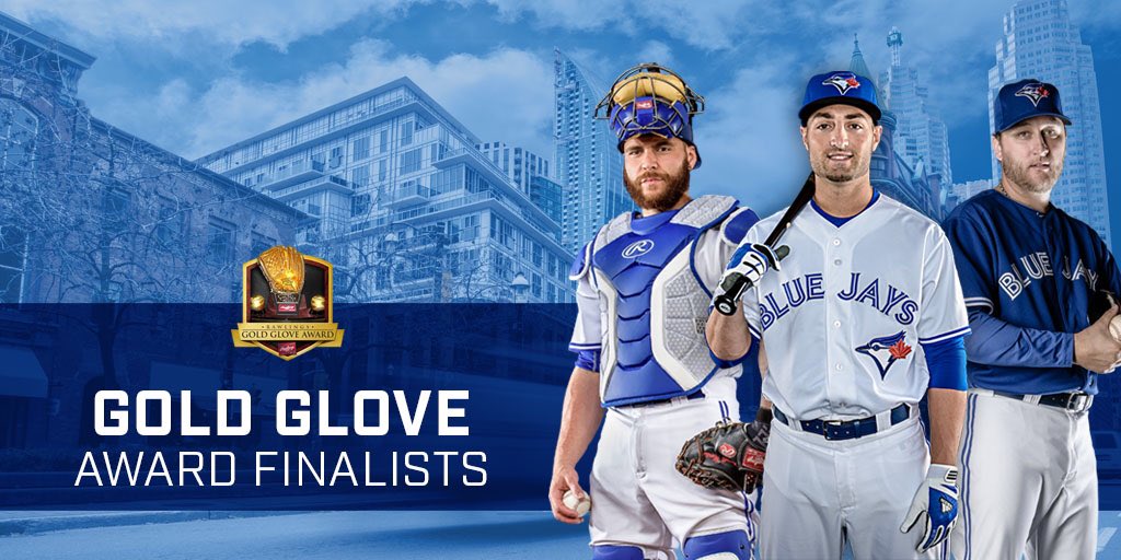 BlueJays's tweet photo. Congrats to @russellmartin55, @KPILLAR4 &amp; Mark Buehrle, Rawlings #GoldGlove Award finalists! https://t.co/T6XqQwlPVM https://t.co/Q0Qbpojfup