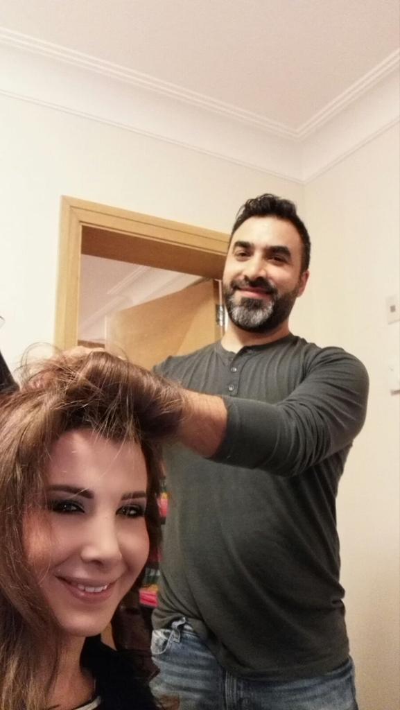 NancyAjram's tweet photo. Having fun getting ready for the wedding. Selfie with @MKedelbi #nancyajram #jordan #amman https://t.co/iAfgeyRfwp