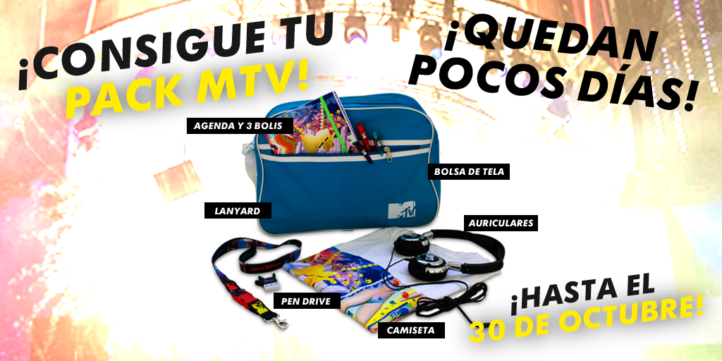 mtvspain's tweet photo. ¡Aún estás a tiempo de conseguir tu MTV Pack! ¡Que no se te escape! https://t.co/bXMtcAJCTB @MTVPerfumesES https://t.co/VNIifbbj9G