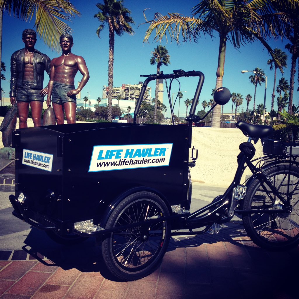Legends of surfing... The Meistrell Brothers of #bodyglove and <a href="/DiveNSurf/">Dive N' Surf</a> #surfing #cargobike #cargo #bike #sports