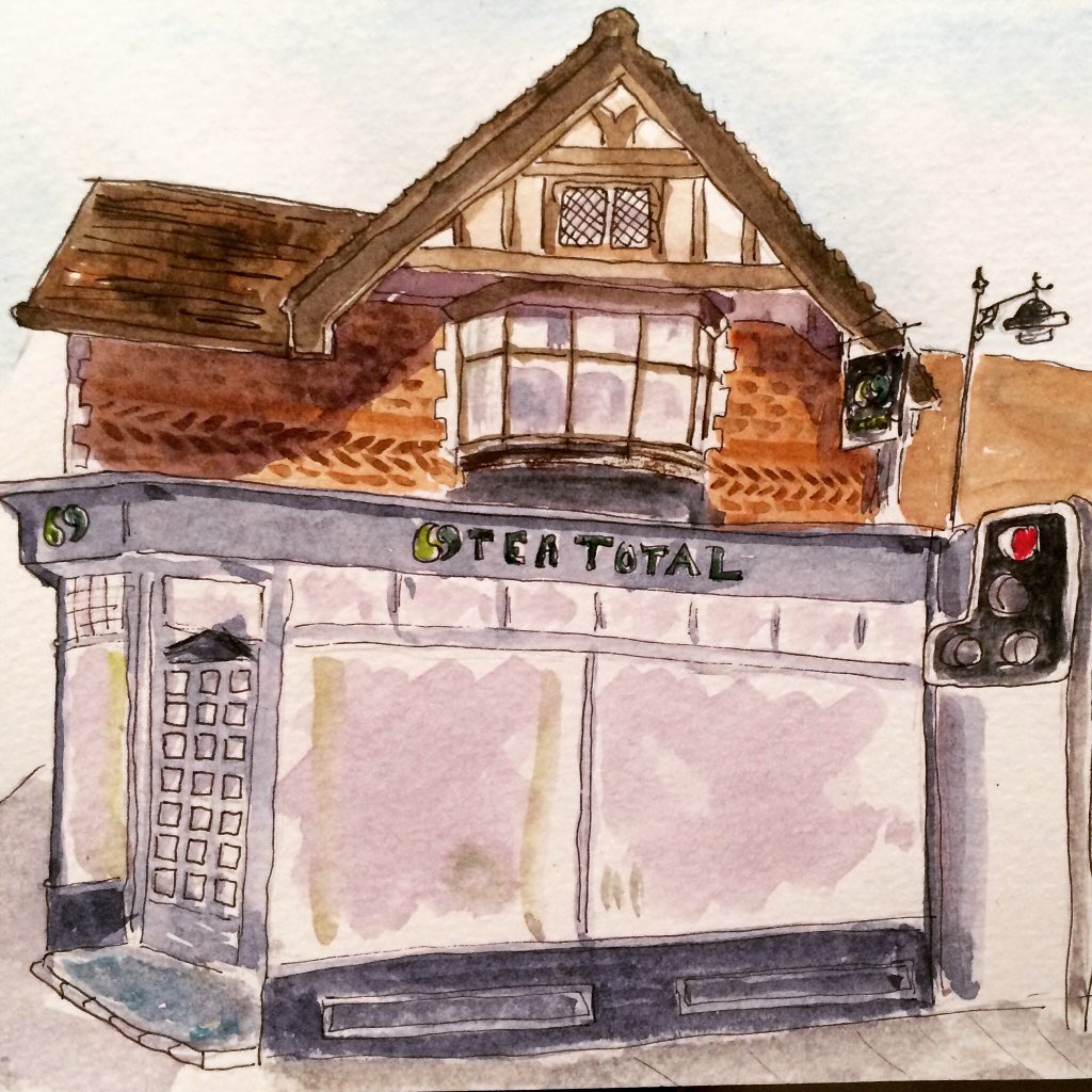 My favourite cafe in #Lyndhurst <a href="/TeaTotalUK/">Tea Total</a> Excuse wonkiness, let's call it artistic licence!