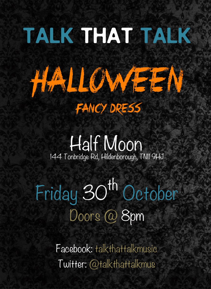 talkthattalkmus's tweet photo. Tomorrow evening come and join us for a spooktacular evening @TheHalfMoonTN11 https://t.co/8Np8Nh8Ogp