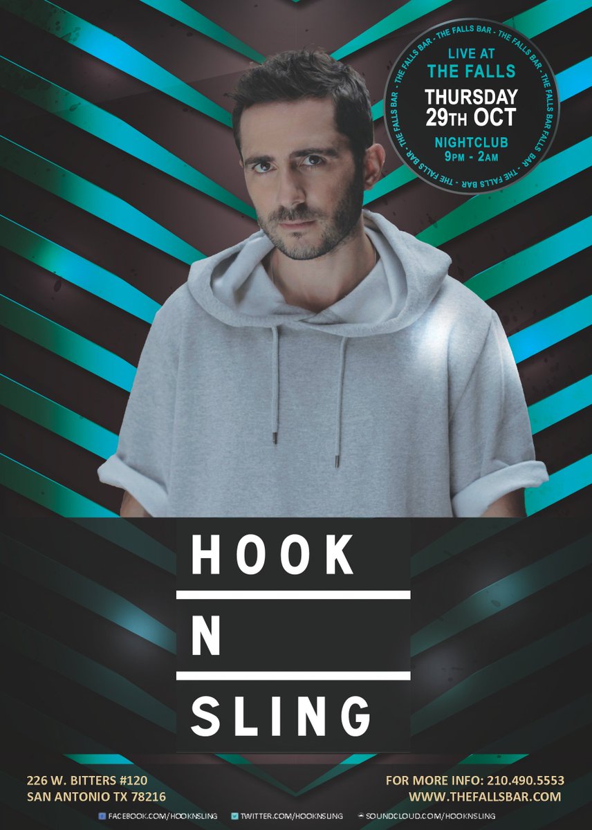 TheFallsBar's tweet photo. Hook N Sling tonight at The Falls!! Tickets still available for pre-sale or at the door! #thefalls #hooknsling #edm https://t.co/IDbQyrU1BC
