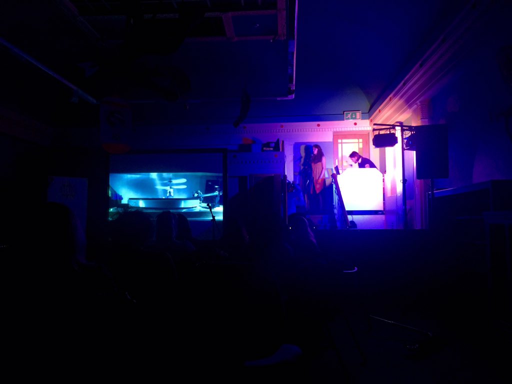 VideoJamManc's tweet photo. Excellent spoken word/electronic score from @AbiandTheSteg of Chloe and the Helicopter by Matt Mead @Blazearts https://t.co/ATaLajFtCO