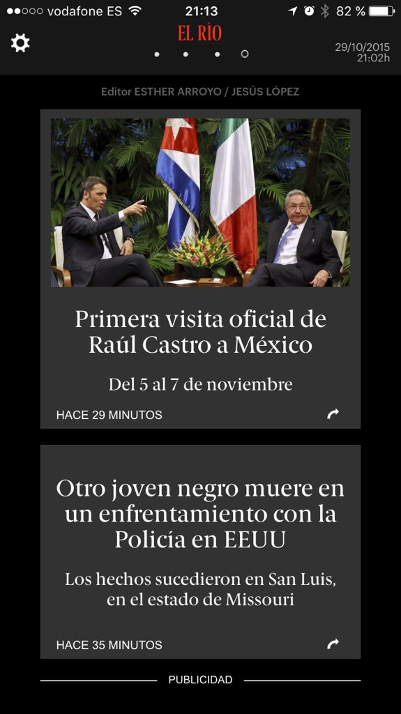 jjmalpi's tweet photo. Navegando por #elespanolApp enhorabuena!! @elespanolcom @pedroj_ramirez @leticialv disfrutando la edición del n*0 https://t.co/NEWDSimTUl