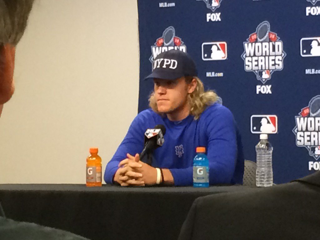 "I've got a few tricks up my sleeve." - Thor on facing the KC hitters. #LGM #WorldSeries