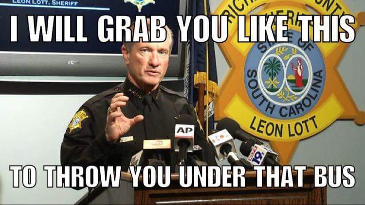 I've never seen a chief/sheriff throw someone under the bus so quickly. #Coward #SheriffLott
