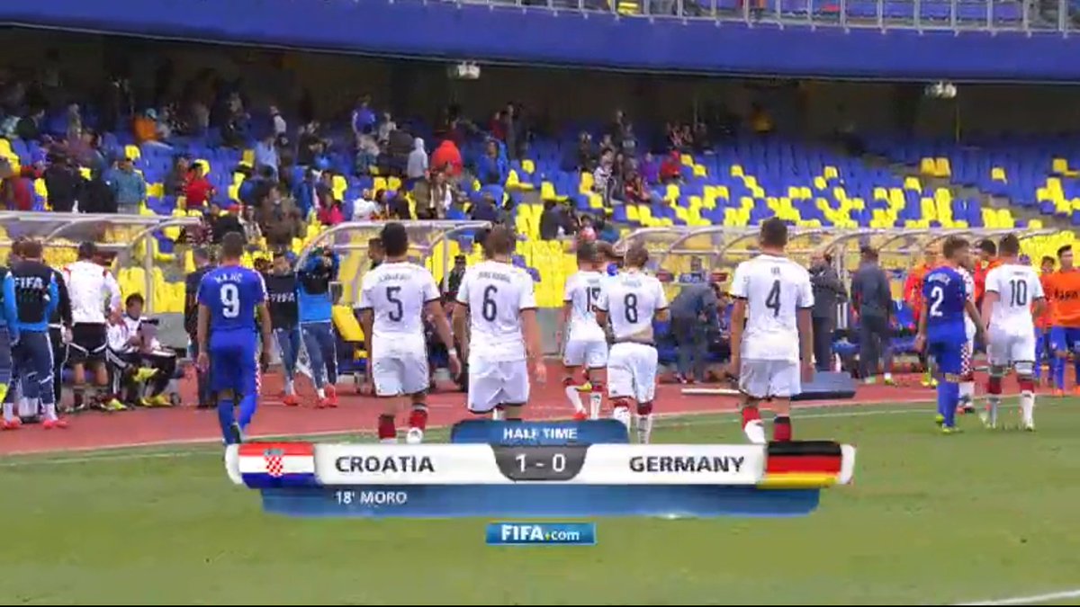 rodrigosepu's tweet photo. #CROvsGER al descanso en Concepción #MundialSub17 https://t.co/tvhcixCotE