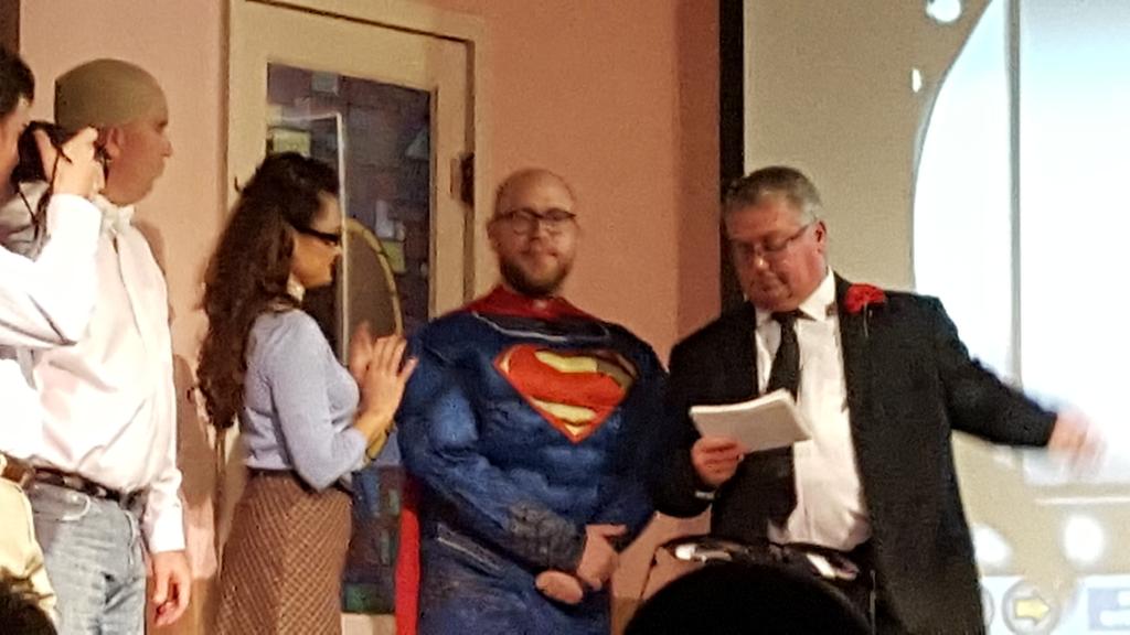 incognitbeau's tweet photo. It's the part he was born to play! #SuperDerek @wdrussell https://t.co/sO3pFasM8i