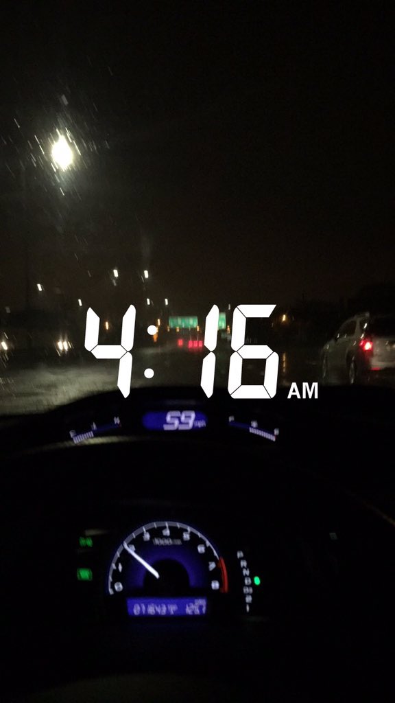 miranda_knut's tweet photo. Driving to work &amp; getting off work. Didn't even get to see daylight today 😳😨 https://t.co/ufbY7MXq2T