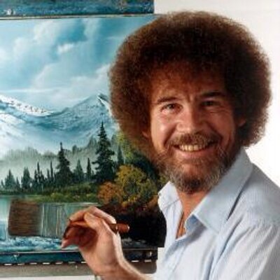 Happy Birthday Bob Ross. Would have been 73 today. Never stop beating the devil out of that brush. 